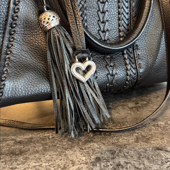 Brighton Masterpiece COLL  AMAYA KIARA TASSELED WHIPSTICHED . Shoulder Bag - Picture 7 of 8